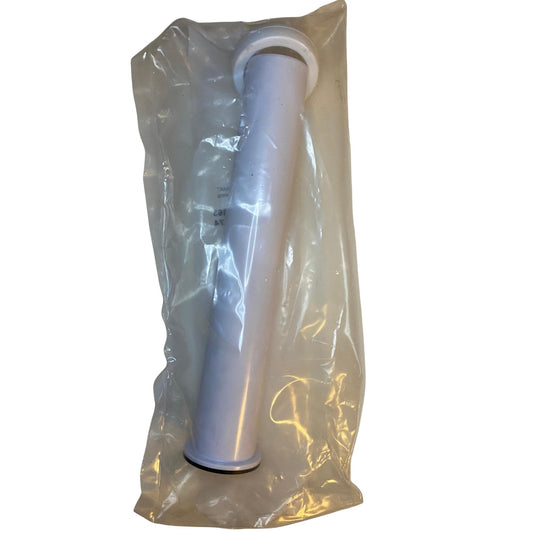 Faluplast teleskoprör 200x32 mm i vit PP med packning synlig genom plastförpackning