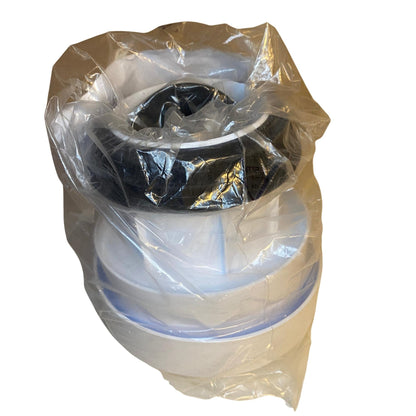 Faluplast rak klosettanslutning 110 PP PVC med gummitätning och luktstopp