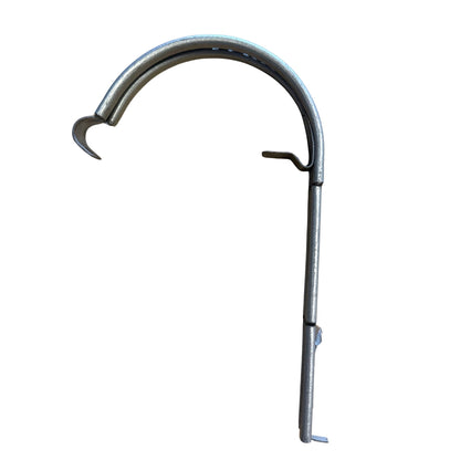 Ställbar rännkrok LINDAB SSK 125 silvermetallic, vinkelbild