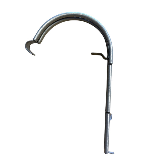 Ställbar rännkrok LINDAB SSK 125 silvermetallic, vinkelbild