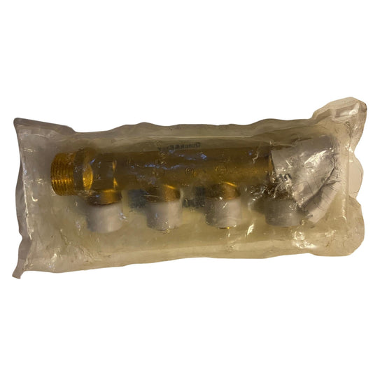 Uponor Quick Easy PEX fördelare 15x4 i mässing i förpackning