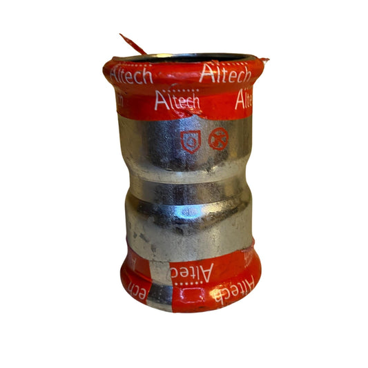 Altech pressmuff rostfri 35 mm dubbelmuff