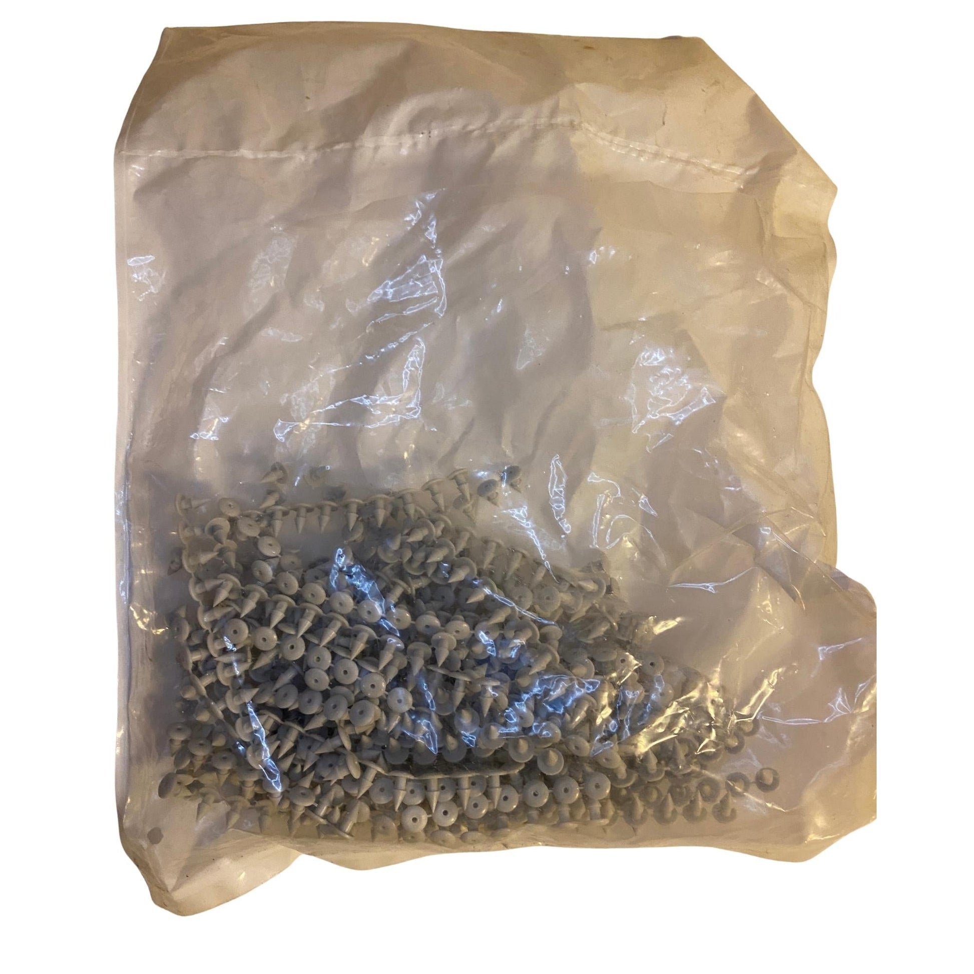 Plaststift PVC grå i påse