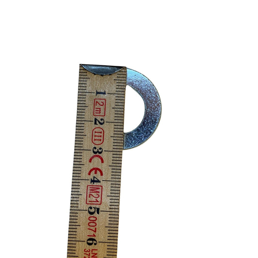 Rund stålbricka 28 mm med måttband