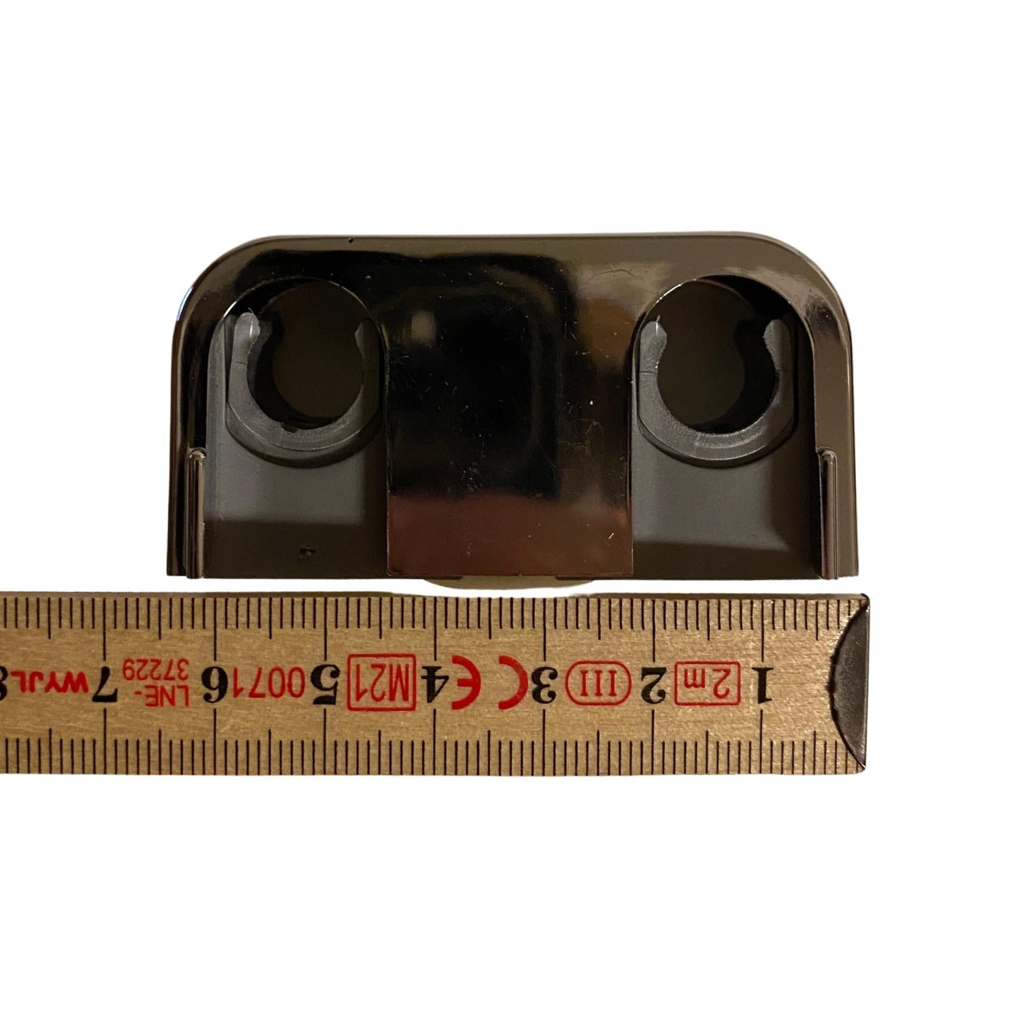 Dubbel rörklammer plast förkromad 65 mm