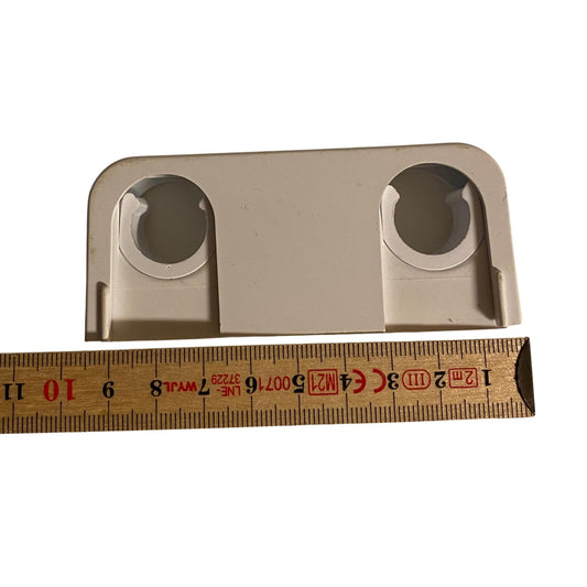 Rörklamma dubbel vit plast 95 mm