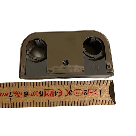 Rörklamma dubbel förkromad plast 65 mm