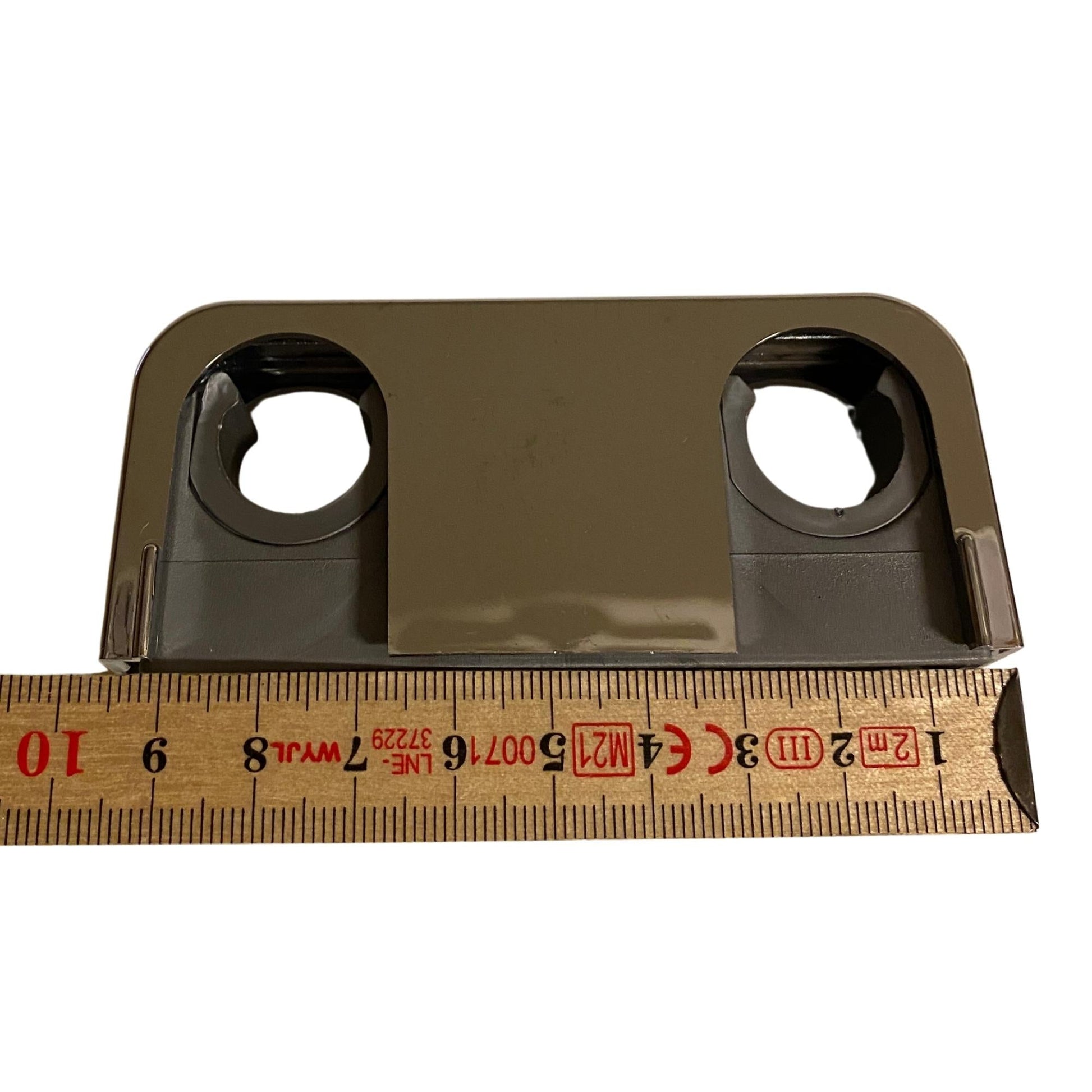 Rörklamma dubbel förkromad plast 95 mm