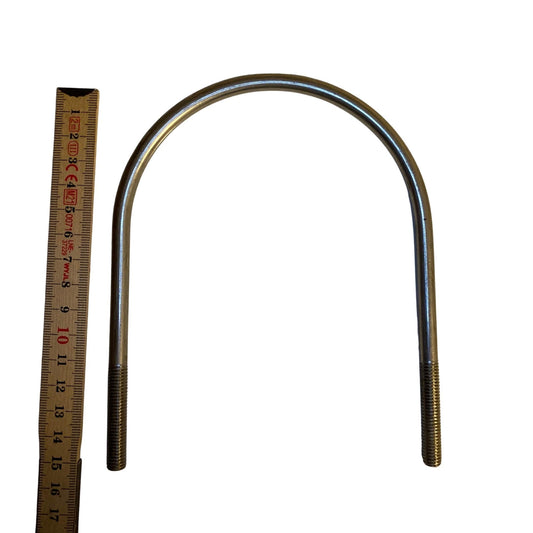 U-bygel i stål 135x150 mm visad med måttstock