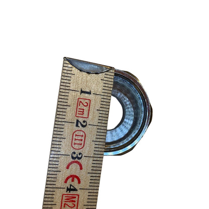 Övergångsnippel förkromad mässing 28mm uppmätt med tumstock