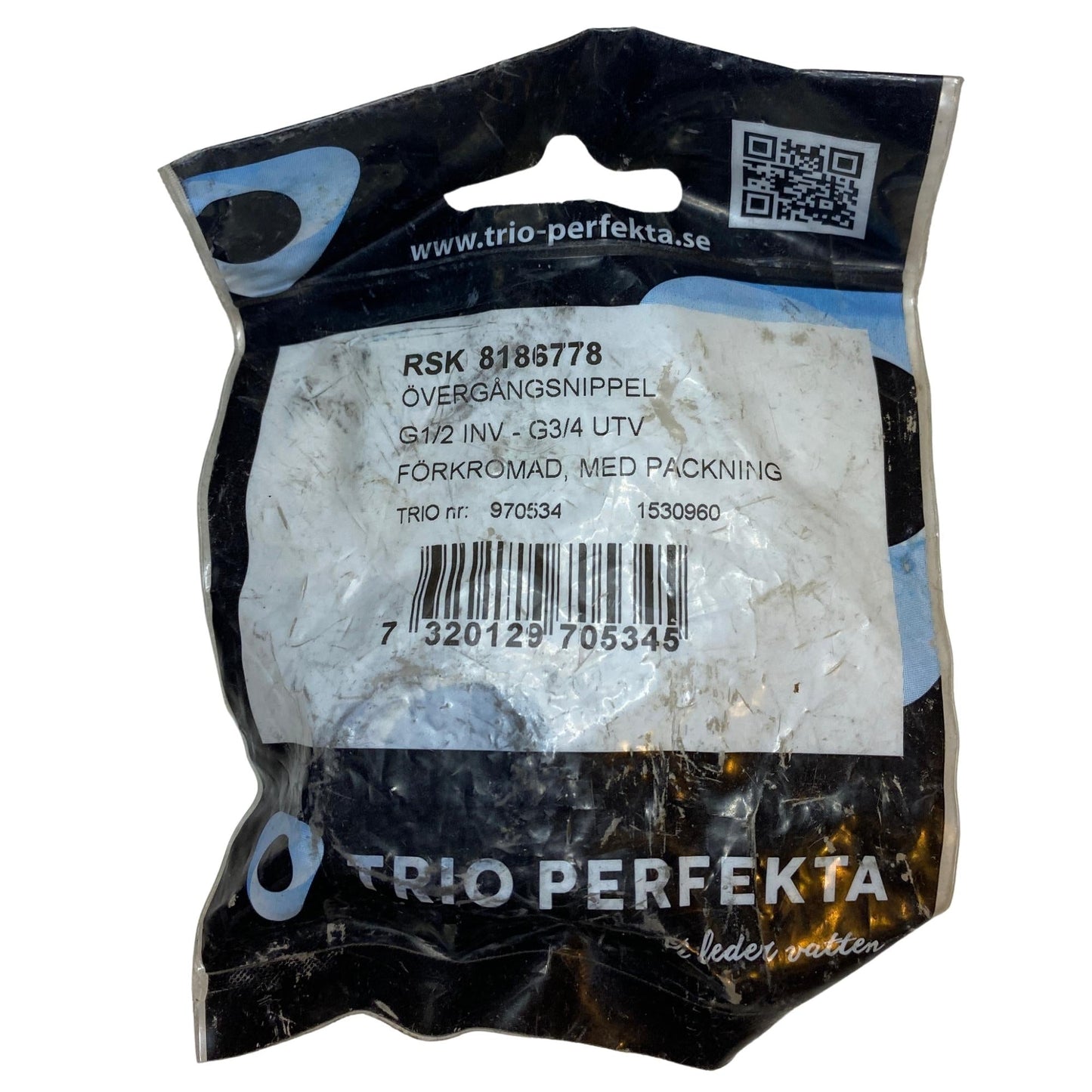 Trio Perfekta övergångsnippel RSK 8186778 etikett på förpackning