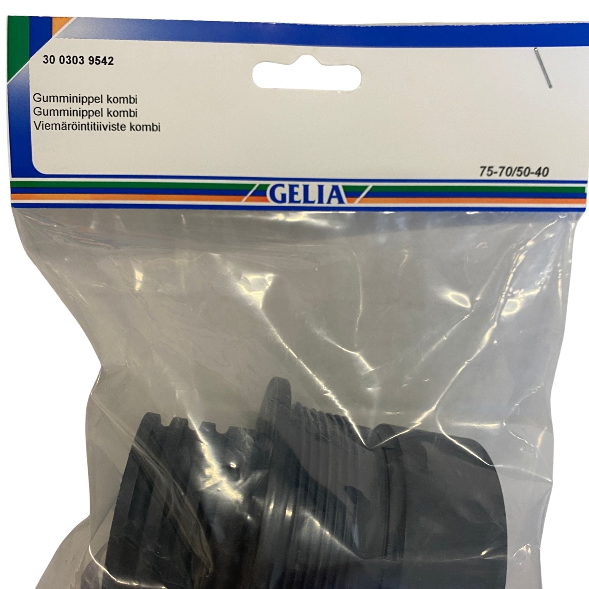 GELIA gumminippel kombi 75-70/50-40 - närbild på förpackning