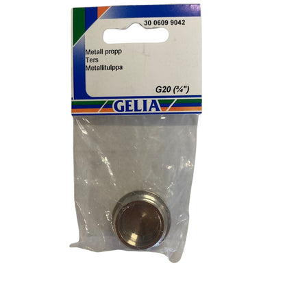 GELIA metallpropp förkromad G20 3/4", förpackning