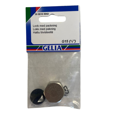GELIA lock med packning G15 1/2", förpackning