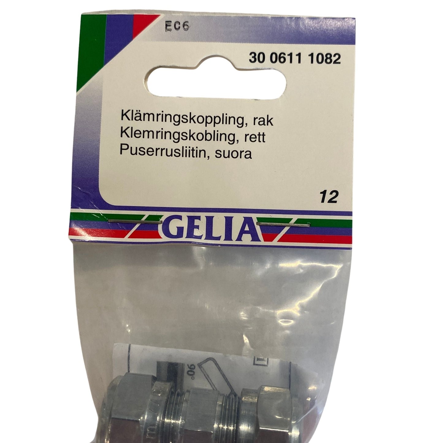 GELIA klämringskoppling 12 mm - närbild på förpackning
