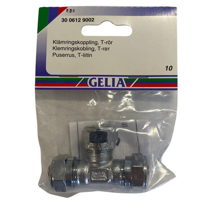 GELIA klämringskoppling T-rör 10 mm, förpackning