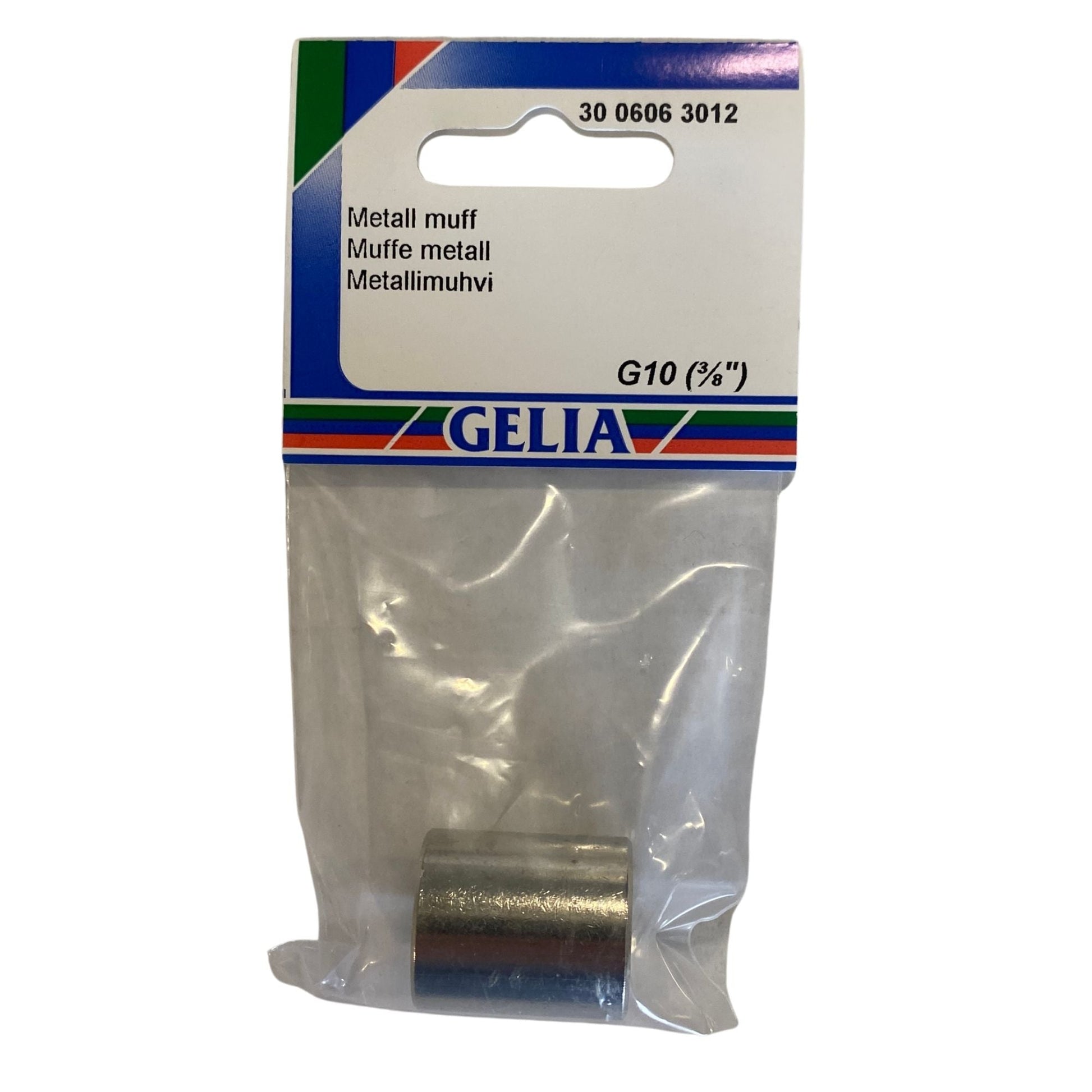 GELIA metallmuff G10 3/8", förpackning