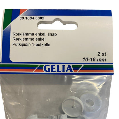 GELIA rörklämma 10-16mm - närbild på förpackning