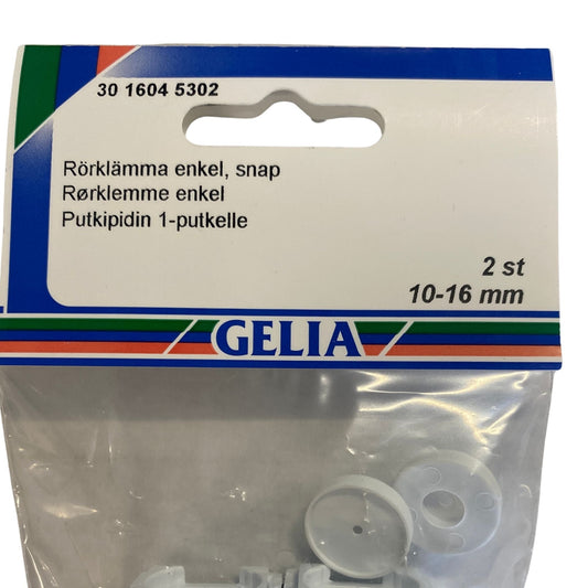 GELIA rörklämma 10-16mm - närbild på förpackning