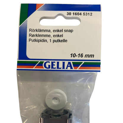 GELIA rörklämma enkel 10-16mm - närbild på förpackning