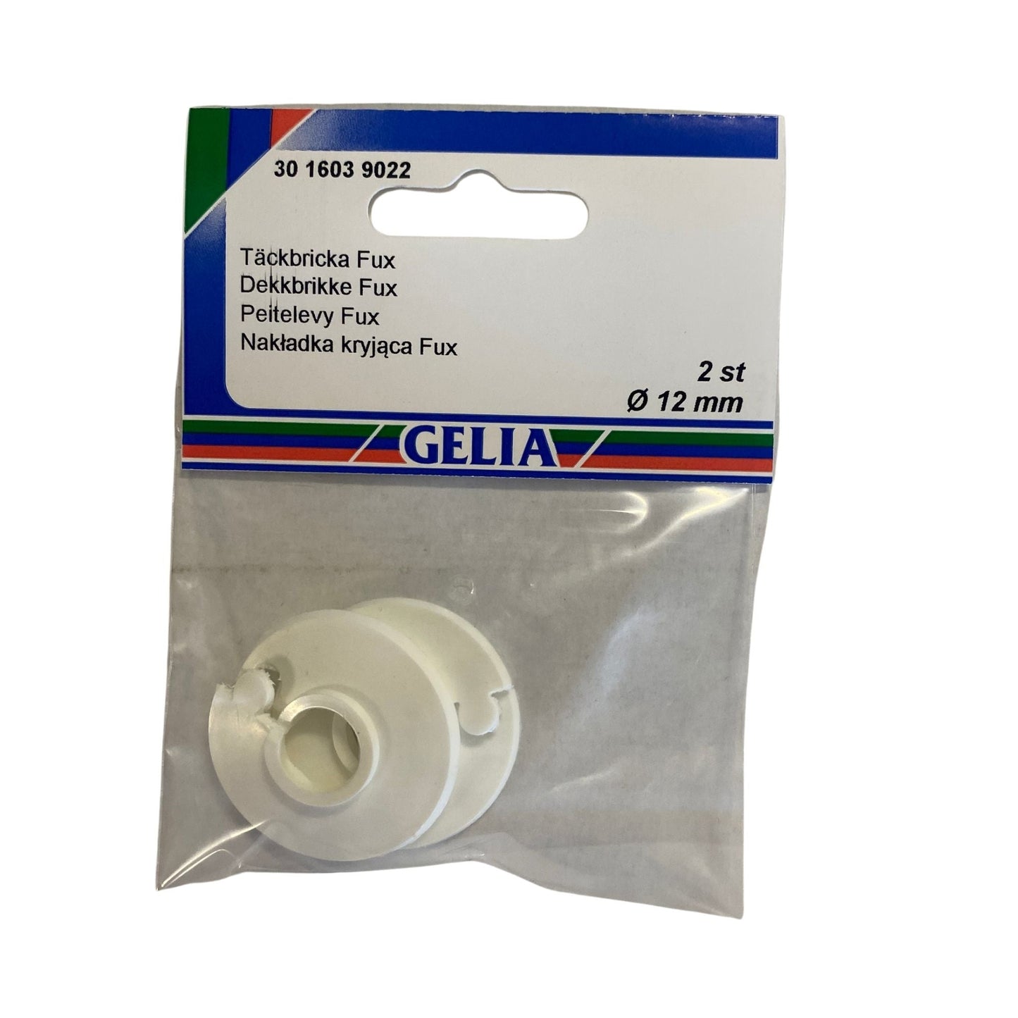 Förpackning med GELIA Täckbricka Fux 12 mm, 2-pack, framifrån