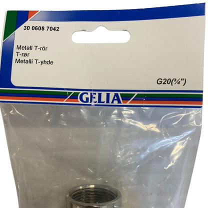 T-rör metall GELIA G20 närbild förpackning etikett