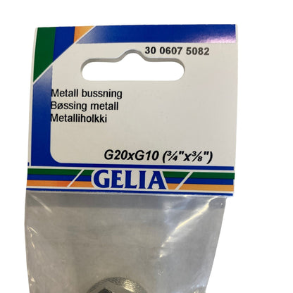 Bussning metall GELIA G20xG10 närbild förpackning etikett