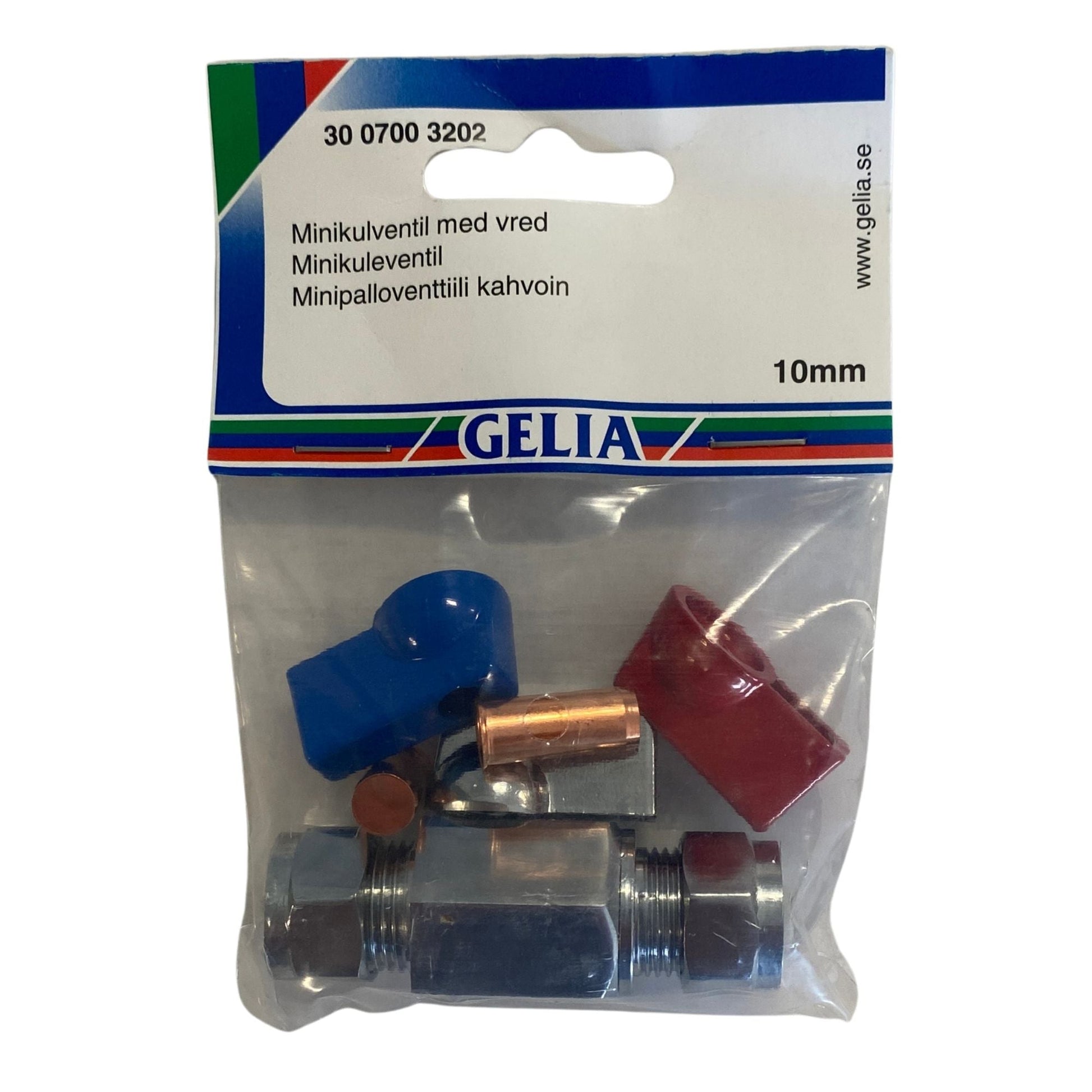 Minikulventil med vred GELIA 10mm förpackning