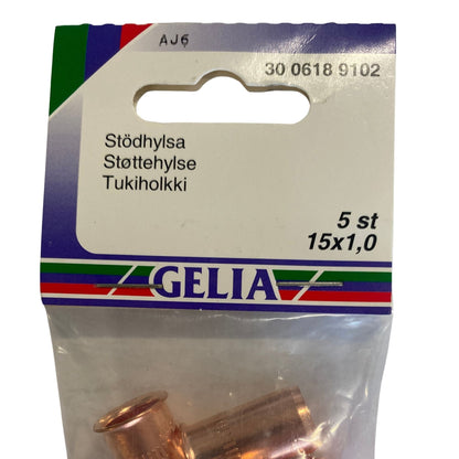 Stödhylsa GELIA 15x1,0 närbild förpackning etikett
