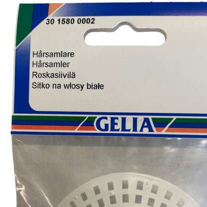 Hårsamlare GELIA vit närbild förpackning etikett