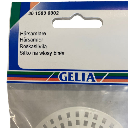 Hårsamlare GELIA vit närbild förpackning etikett