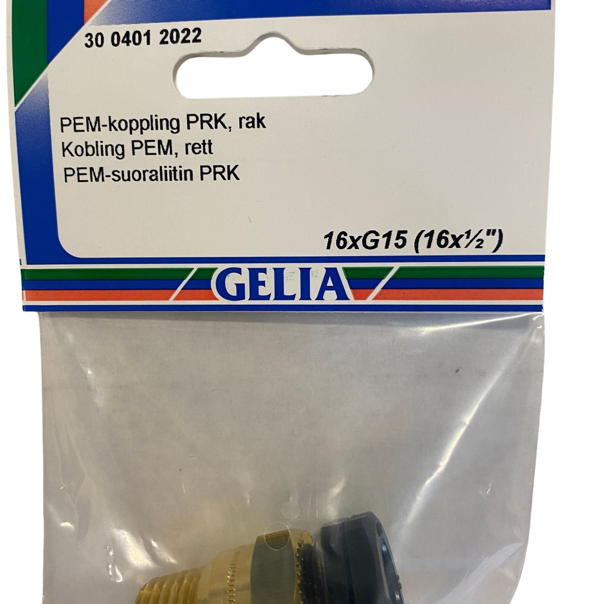 GELIA PEM-koppling 16xG15 - närbild på gängad anslutning
