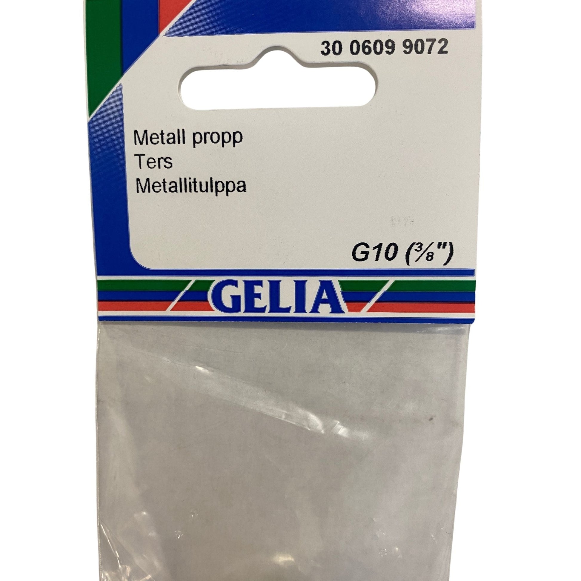 GELIA metallpropp G10 3/8" - närbild på förpackning