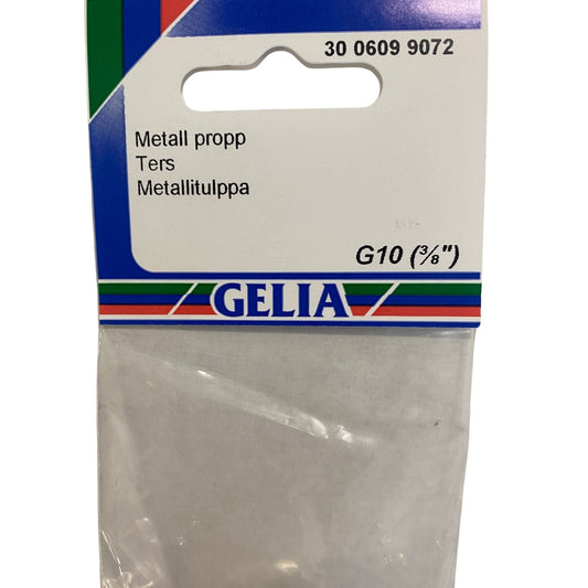 GELIA metallpropp G10 3/8" - närbild på förpackning