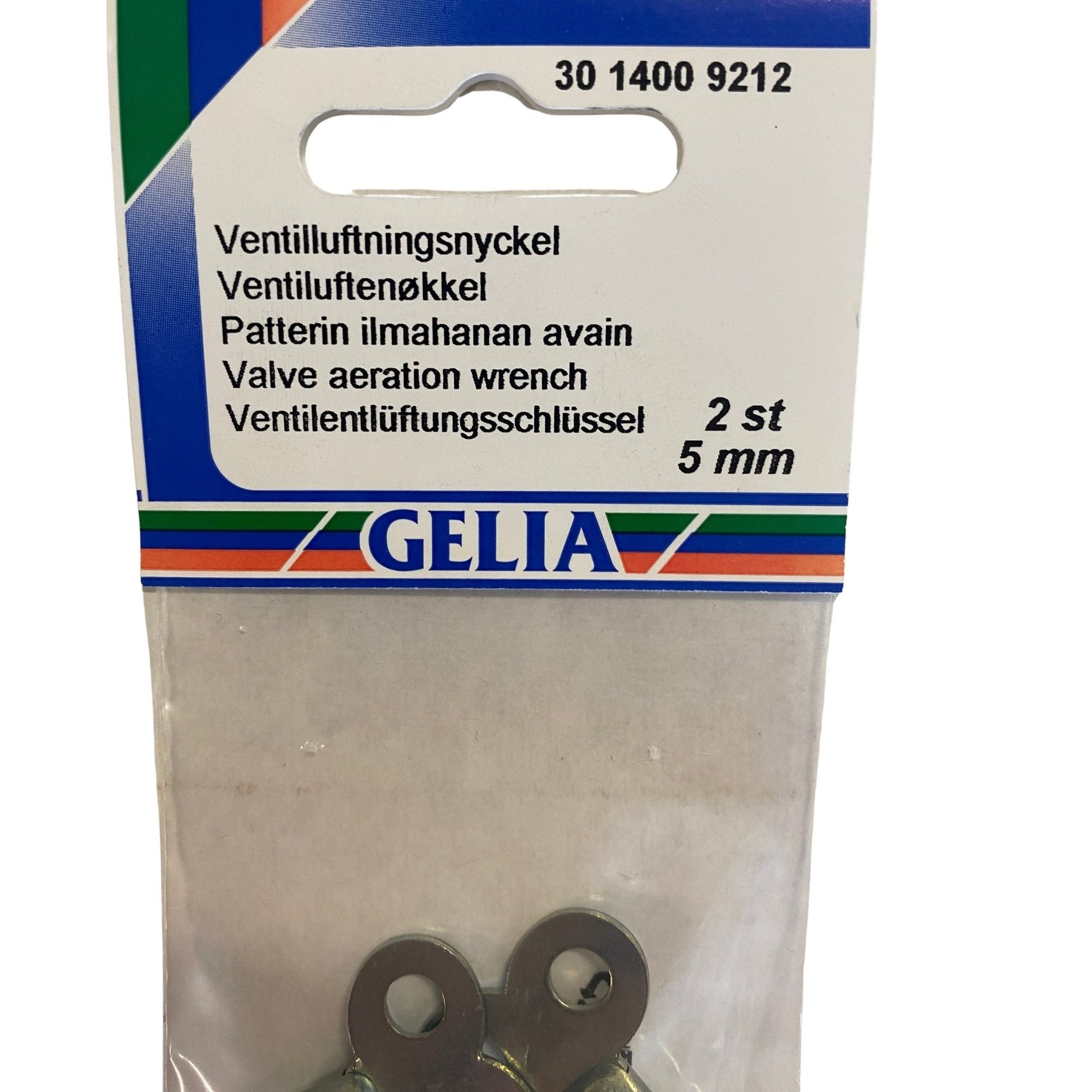 GELIA ventilluftningsnyckel 5 mm - närbild på förpackning