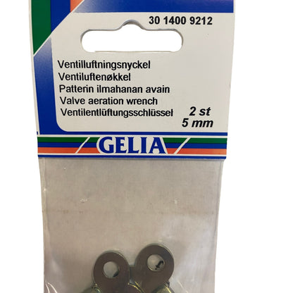 GELIA ventilluftningsnyckel 5 mm - närbild på förpackning