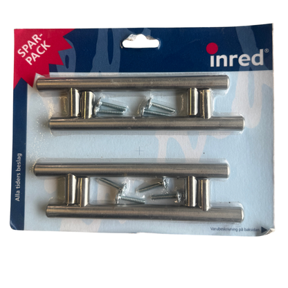 Möbelhandtag rostfri finish 96 mm inred sparpack 4-pack