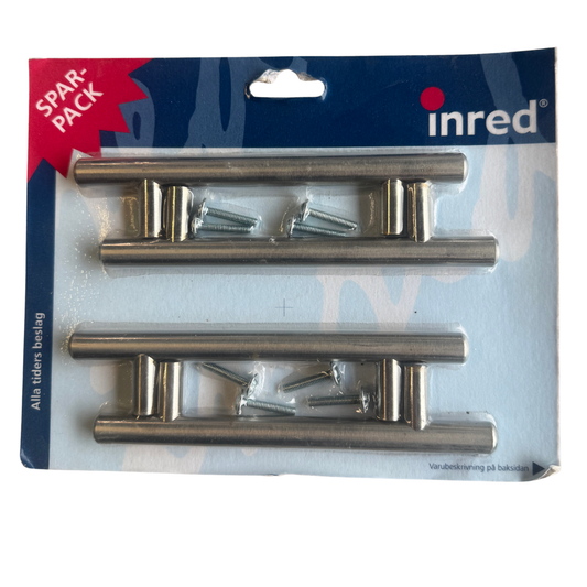 Möbelhandtag rostfri finish 96 mm inred sparpack 4-pack