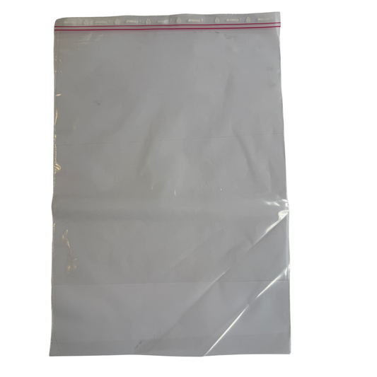 Blixtlåspåse Minigrip 250x350 mm med återförslutningsbar dragspärr