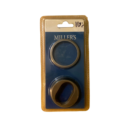 Cylinderring Multi oval grafit tvådelad med täckring och lös ring i förpackning från Millers