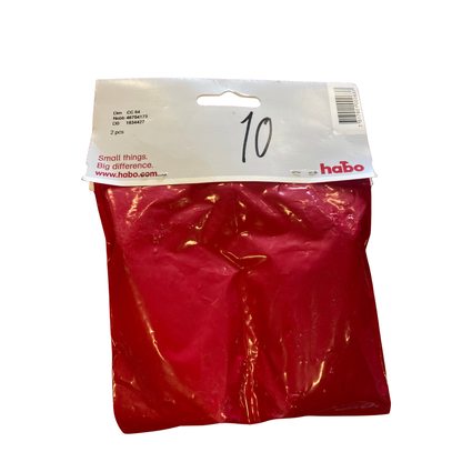 Skålhandtag CC 64 mm förpackning baksida med måttangivelse och streckkod, 2 st