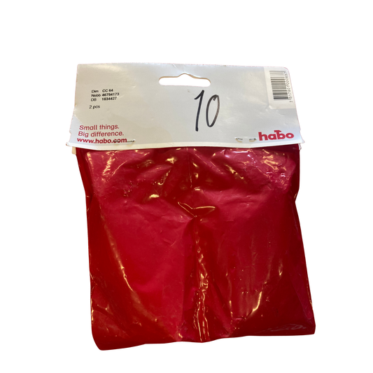 Skålhandtag CC 64 mm förpackning baksida med måttangivelse och streckkod, 2 st