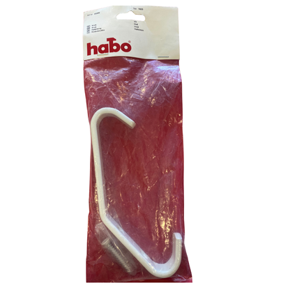 Skolkrok typ 1020 vit 180 mm dubbelkrok med skruv i originalförpackning från Habo