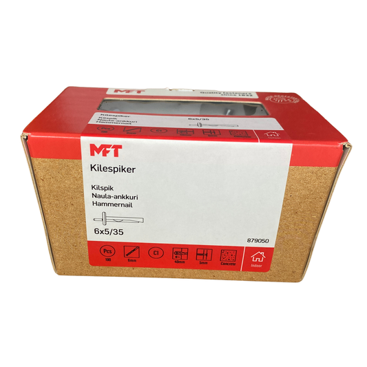 MFT kilspik 6x5/35 förzinkad i kartongförpackning