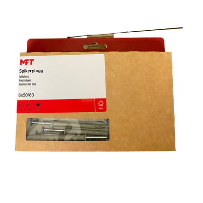 MFT spikplugg 6x50/80 i förpackning med fönster