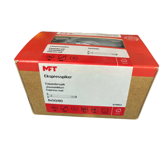 MFT expanderspik 6x50/80 i kartongförpackning 100 stycken