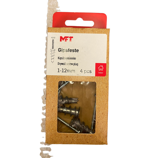 MFT gipsankare 1-12mm 4 stycken i förpackning
