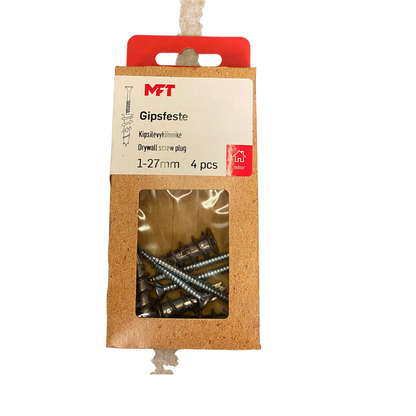 MFT gipsfäste 1-27mm 4 stycken i förpackning