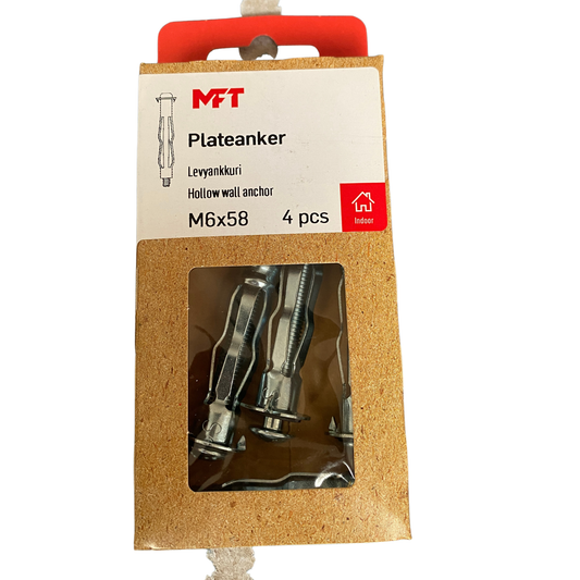 MFT metallexpander M6x58 för gipsvägg förpackning framsida
