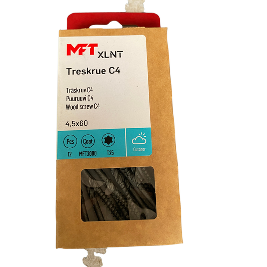 MFT XLNT träskruv C4 4,5x60 mm T25 förpackning framsida